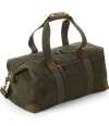 QD650 Quadra Heritage Waxed Canvas Holdall Olive Green colour image